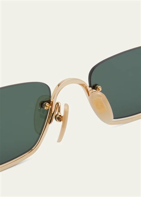 rounded half rim sunglasses